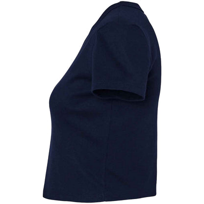 Solid Navy Blend - Side - Bella + Canvas Womens-Ladies Crop Top
