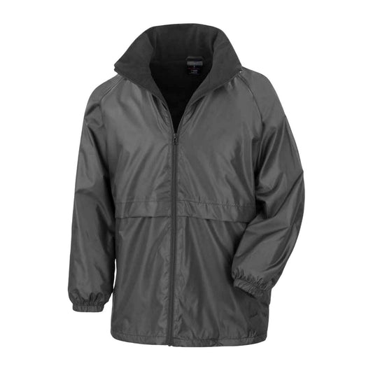 Black - Front - Result Core Mens Microfleece Lined Jacket