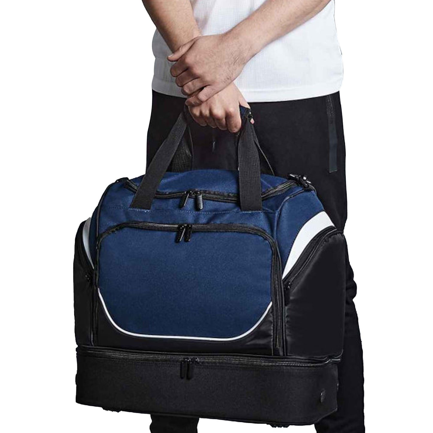 French Navy-Black-White - Back - Quadra Pro Team Hardbase Holdall