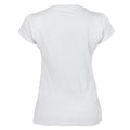 White - Back - Gildan Womens-Ladies Soft Touch V Neck T-Shirt