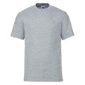 Light Oxford - Front - Russell Unisex Adult Super Ringspun Cotton Classic T-Shirt