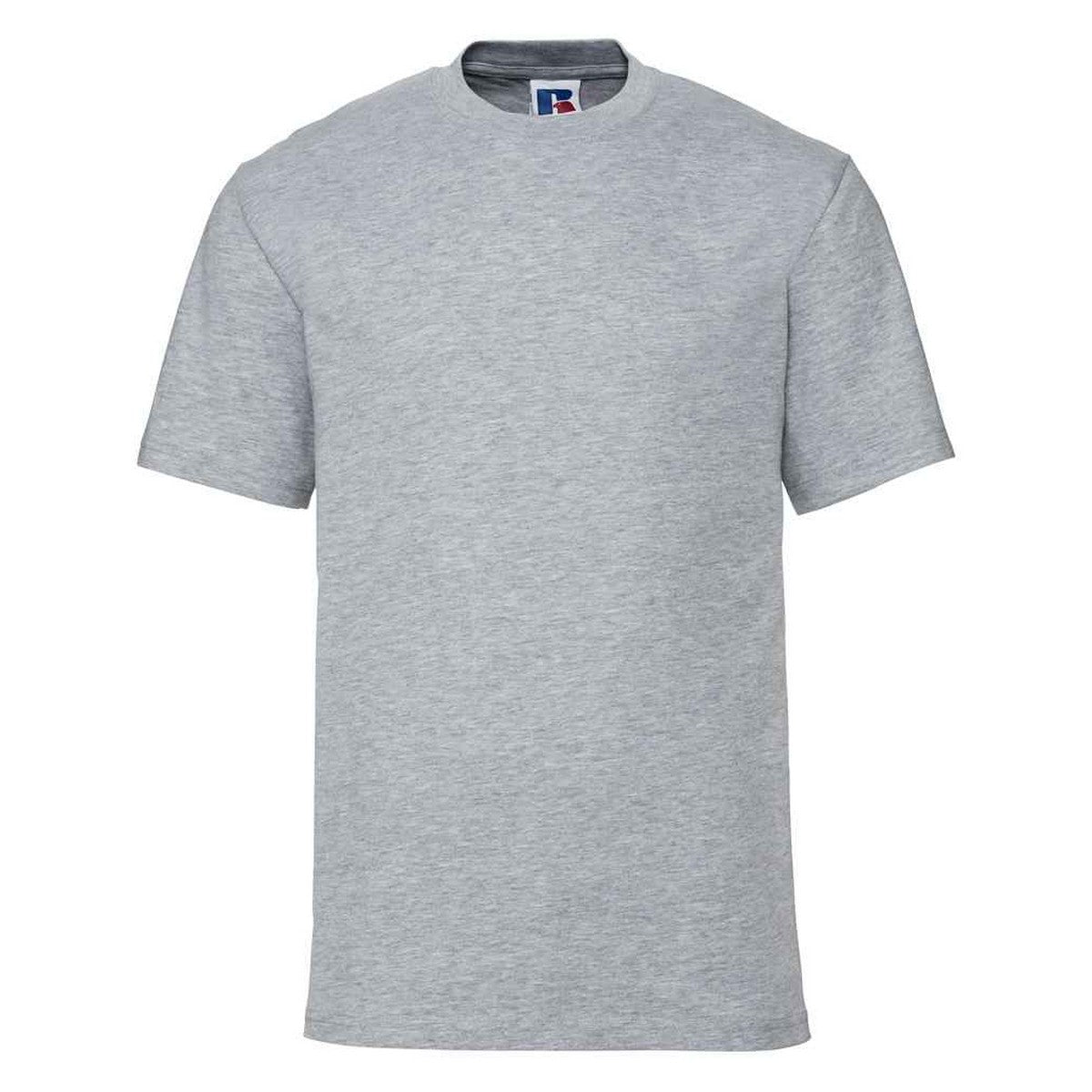 Light Oxford - Front - Russell Unisex Adult Super Ringspun Cotton Classic T-Shirt