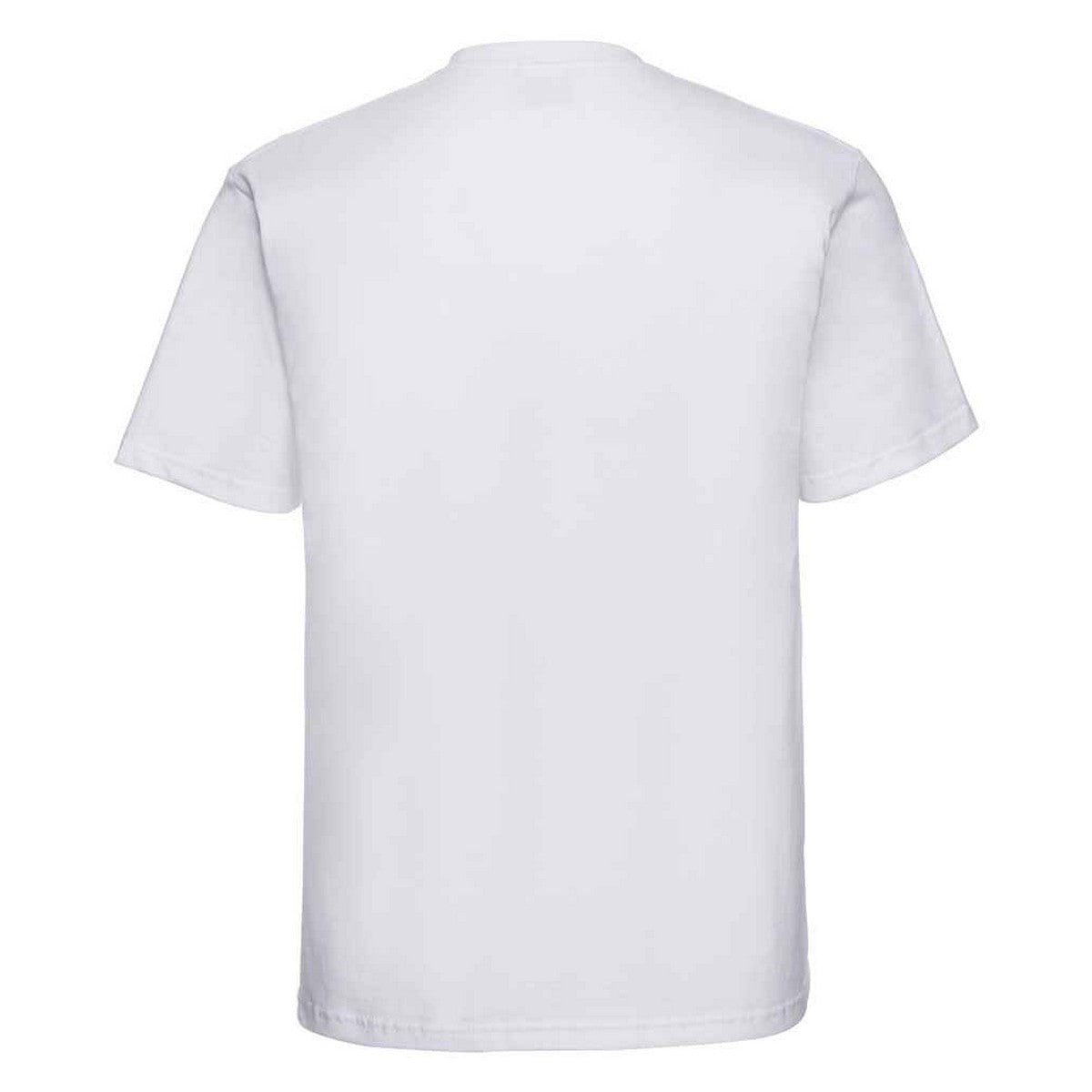 White - Back - Russell Unisex Adult Super Ringspun Cotton Classic T-Shirt