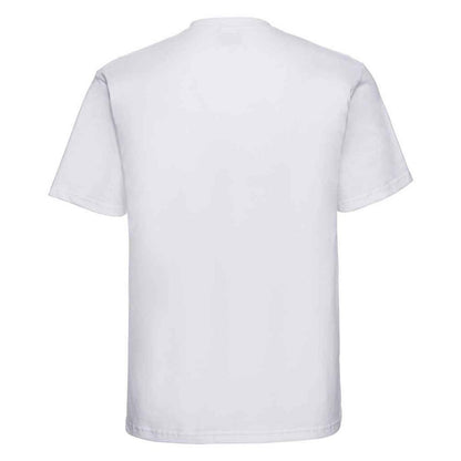 White - Back - Russell Unisex Adult Super Ringspun Cotton Classic T-Shirt