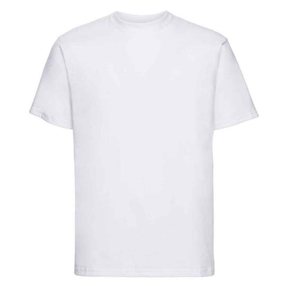 White - Front - Russell Unisex Adult Super Ringspun Cotton Classic T-Shirt