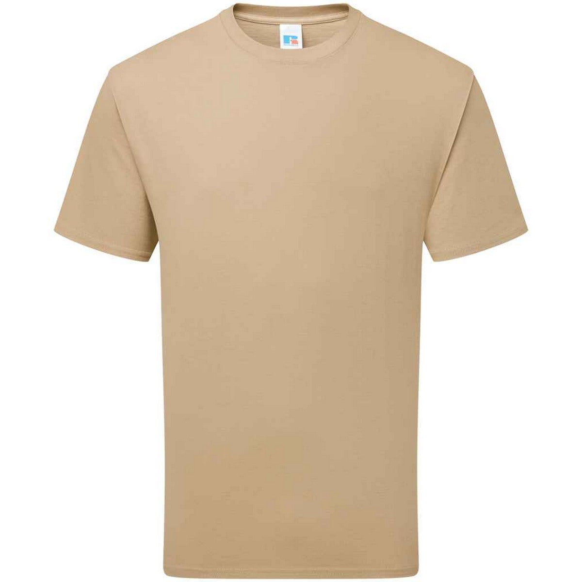 Tan - Front - Russell Unisex Adult Super Ringspun Cotton Classic T-Shirt