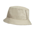Natural - Front - Result Headwear Deluxe Washed Cotton Side Panels Bucket Hat