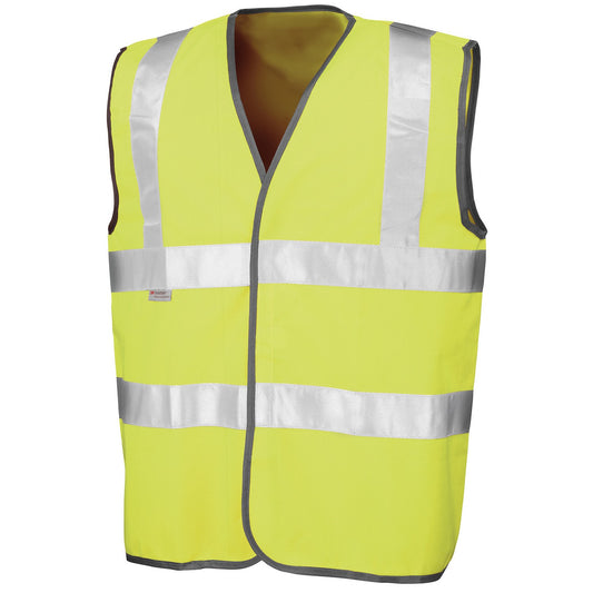 Fluorescent Yellow - Front - SAFE-GUARD by Result Mens Hi-Vis Vest