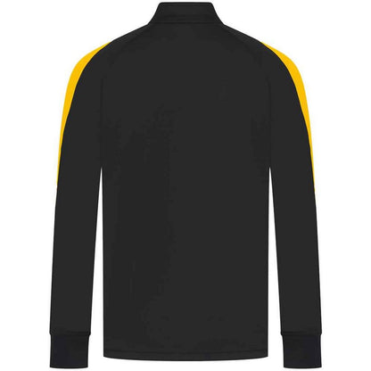 Black-Gold - Back - Finden & Hales Mens Contrast Panel Knitted Tracksuit Top
