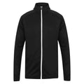 Black-White - Front - Finden & Hales Mens Contrast Panel Knitted Tracksuit Top