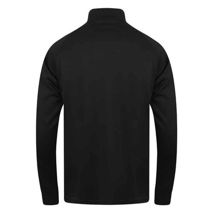 Black-White - Back - Finden & Hales Mens Contrast Panel Knitted Tracksuit Top