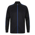 Navy-Royal Blue - Front - Finden & Hales Mens Contrast Panel Knitted Tracksuit Top