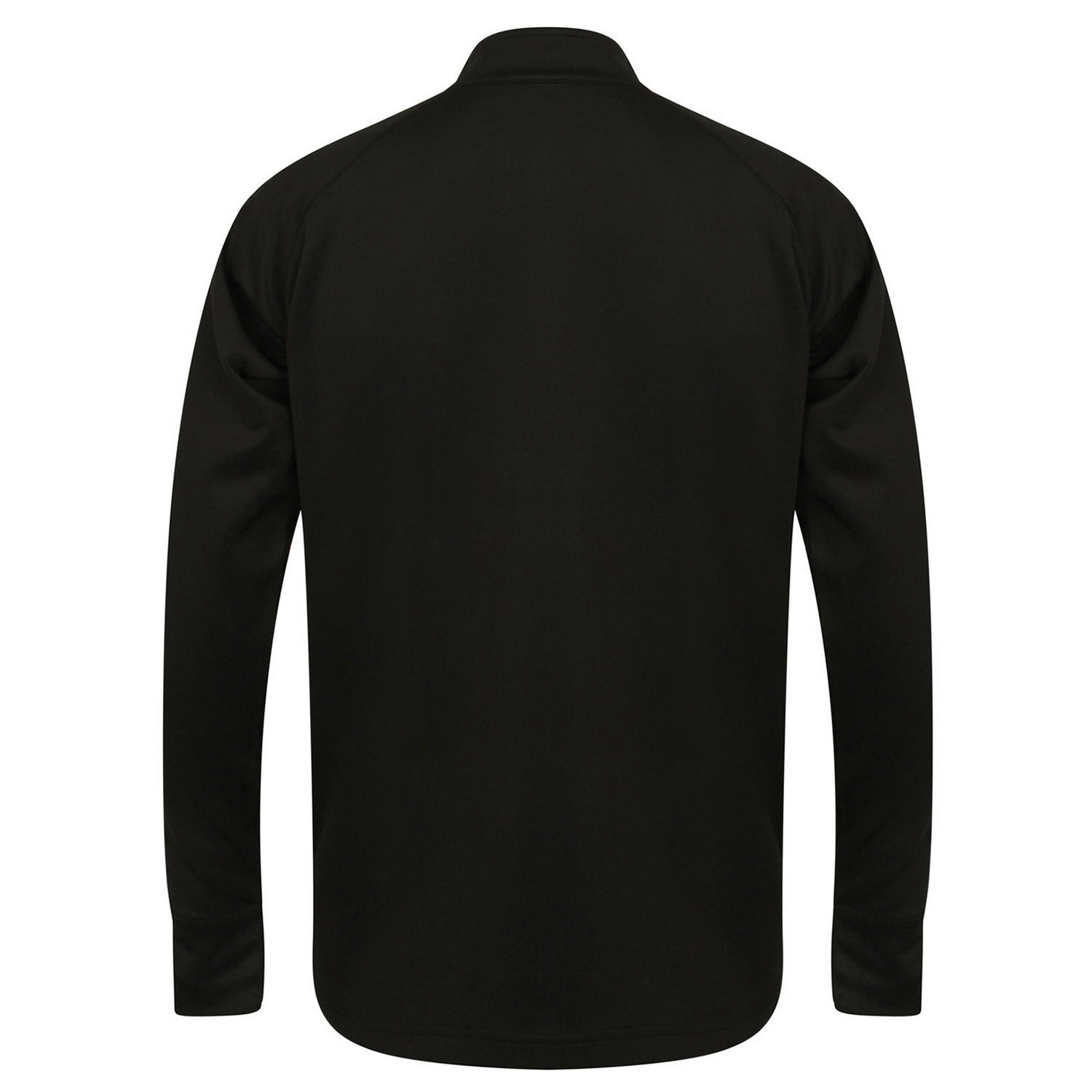 Black-Gunmetal Grey - Back - Finden & Hales Mens Contrast Panel Knitted Tracksuit Top