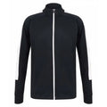 Navy-White - Front - Finden & Hales Mens Contrast Panel Knitted Tracksuit Top