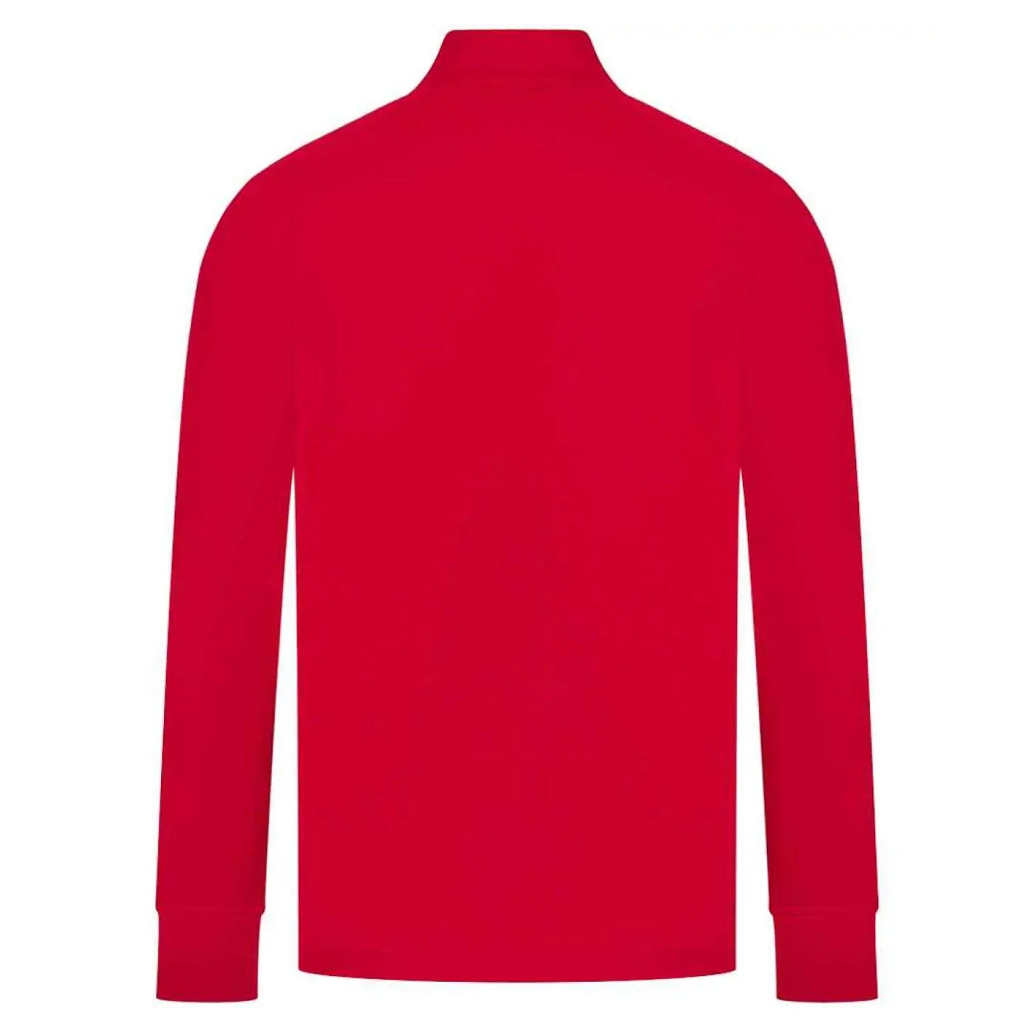 Red-White - Back - Finden & Hales Mens Contrast Panel Knitted Tracksuit Top