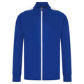Royal Blue-White - Front - Finden & Hales Mens Contrast Panel Knitted Tracksuit Top