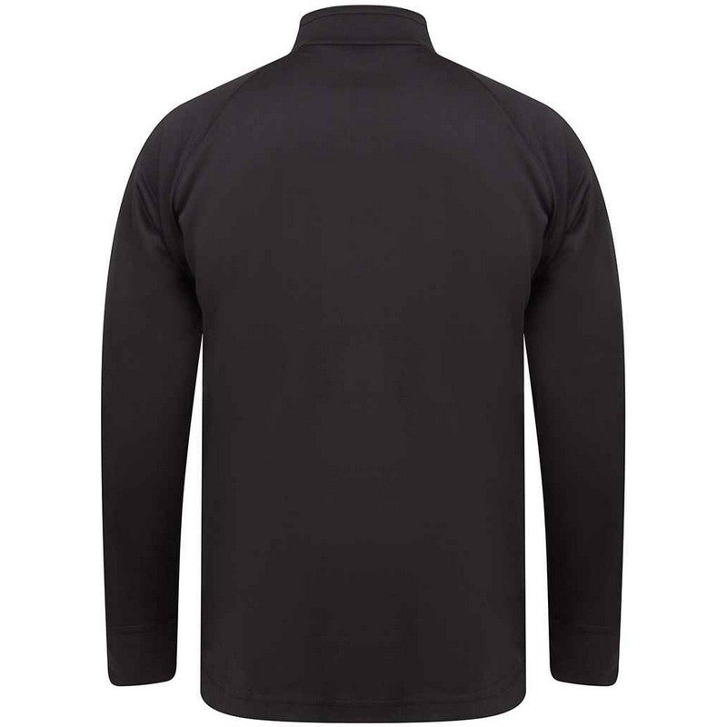 Black - Back - Finden & Hales Mens Contrast Panel Knitted Tracksuit Top