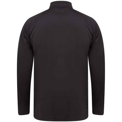 Black - Back - Finden & Hales Mens Contrast Panel Knitted Tracksuit Top