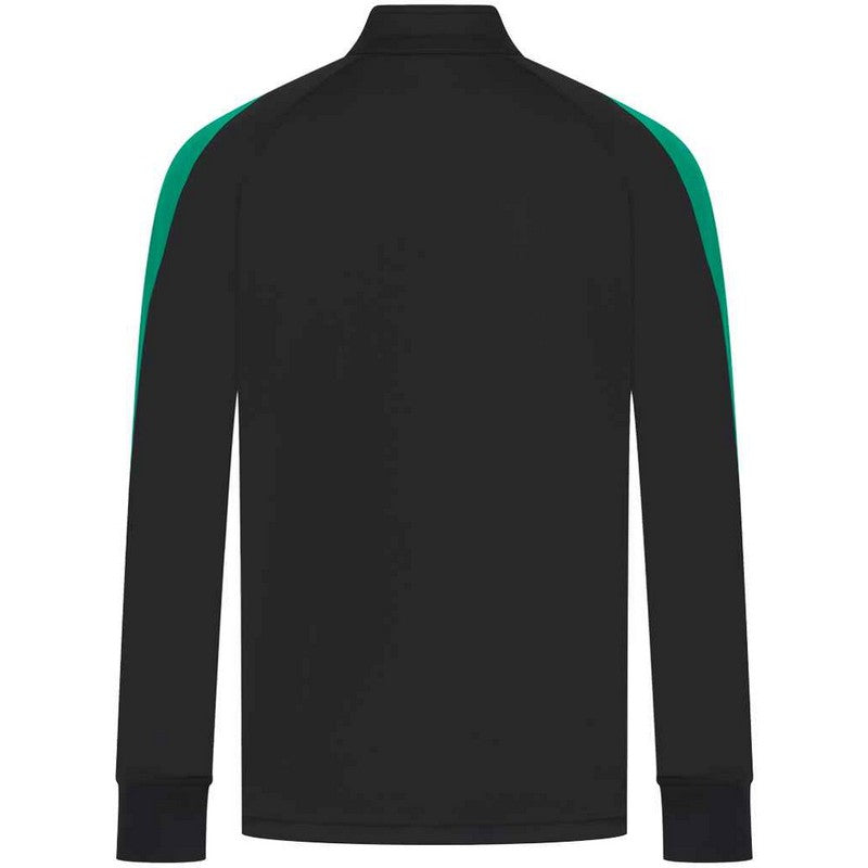 Black-Emerald - Back - Finden & Hales Mens Contrast Panel Knitted Tracksuit Top