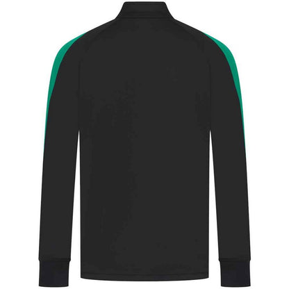 Black-Emerald - Back - Finden & Hales Mens Contrast Panel Knitted Tracksuit Top
