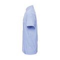 Light Blue-White - Side - Premier Mens Gingham Cotton Short-Sleeved Shirt