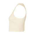 Solid Natural - Side - Bella + Canvas Womens-Ladies Plain Micro-Rib Muscle Crop Top