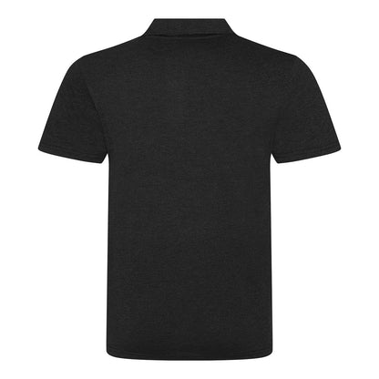 Black - Back - Awdis Mens Heather Triblend Polo Shirt