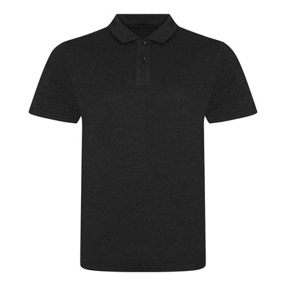 Black - Front - Awdis Mens Heather Triblend Polo Shirt