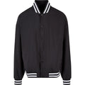 Black - Front - Build Your Brand Mens Light College Lightweight Varsity Jacket