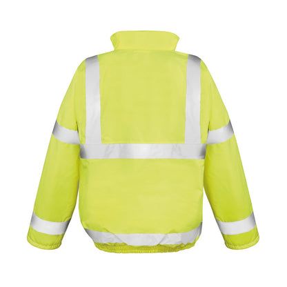 Hi Vis Yellow - Back - Result Core Mens Core Hi-Vis Blouson Jacket