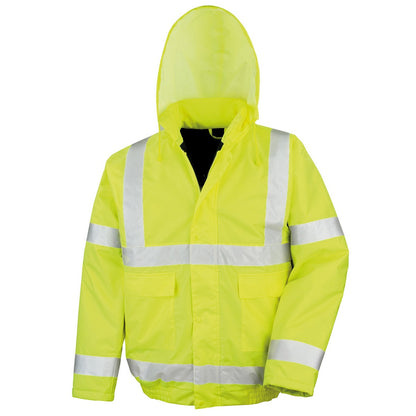 Hi Vis Yellow - Front - Result Core Mens Core Hi-Vis Blouson Jacket