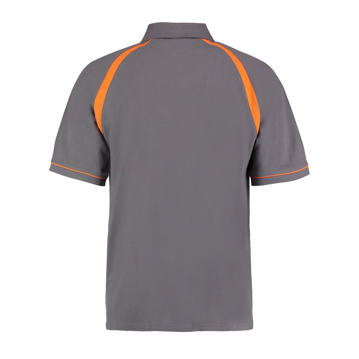 Charcoal-Orange - Back - Kustom Kit Mens Oak Hill Polo Shirt