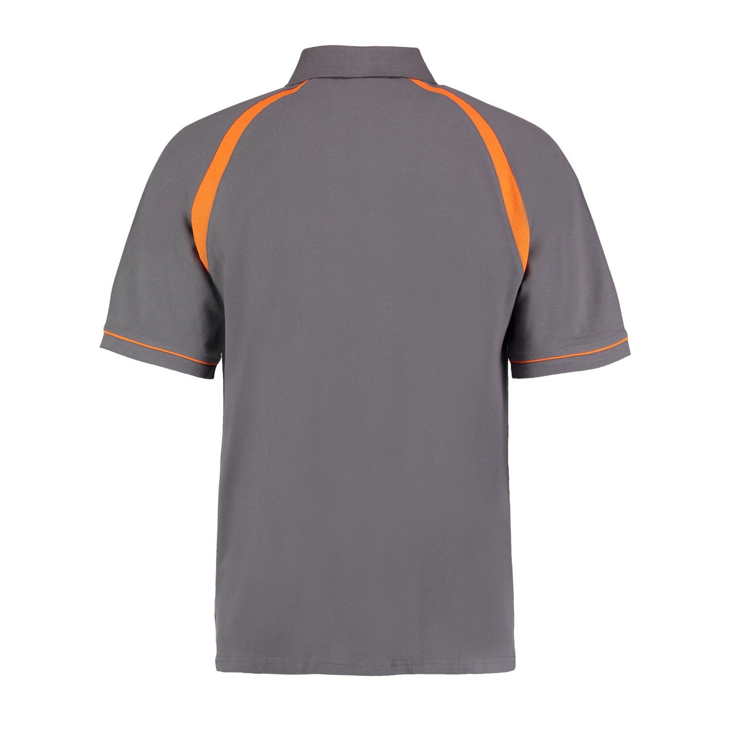 Charcoal-Orange - Back - Kustom Kit Mens Oak Hill Polo Shirt