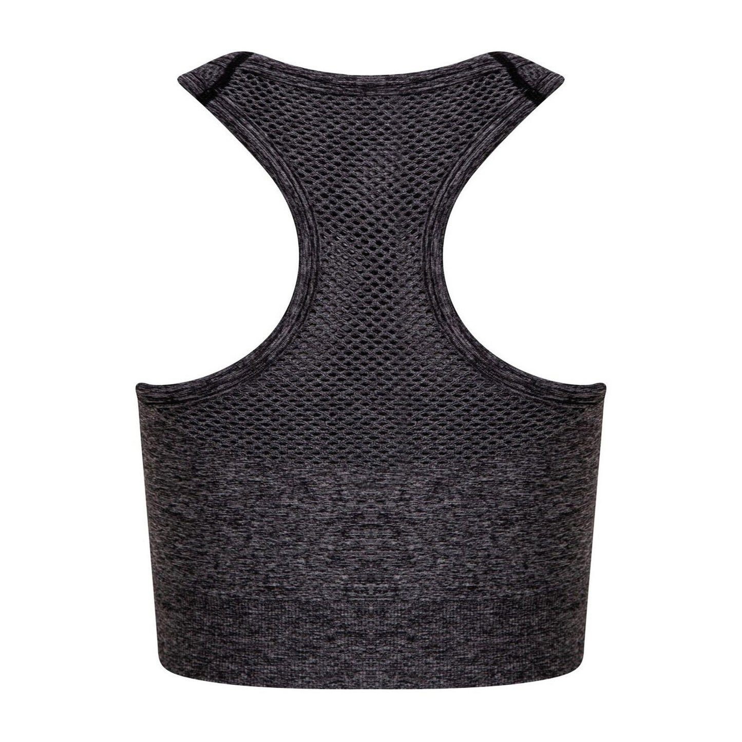 Grey Marl - Back - Tombo Girls Seamless Crop Top