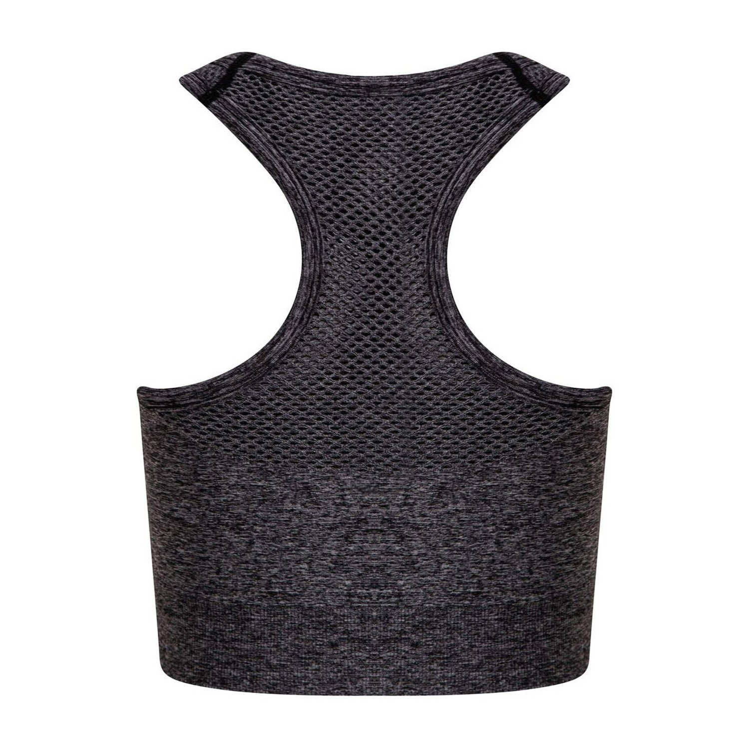 Grey Marl - Back - Tombo Girls Seamless Crop Top
