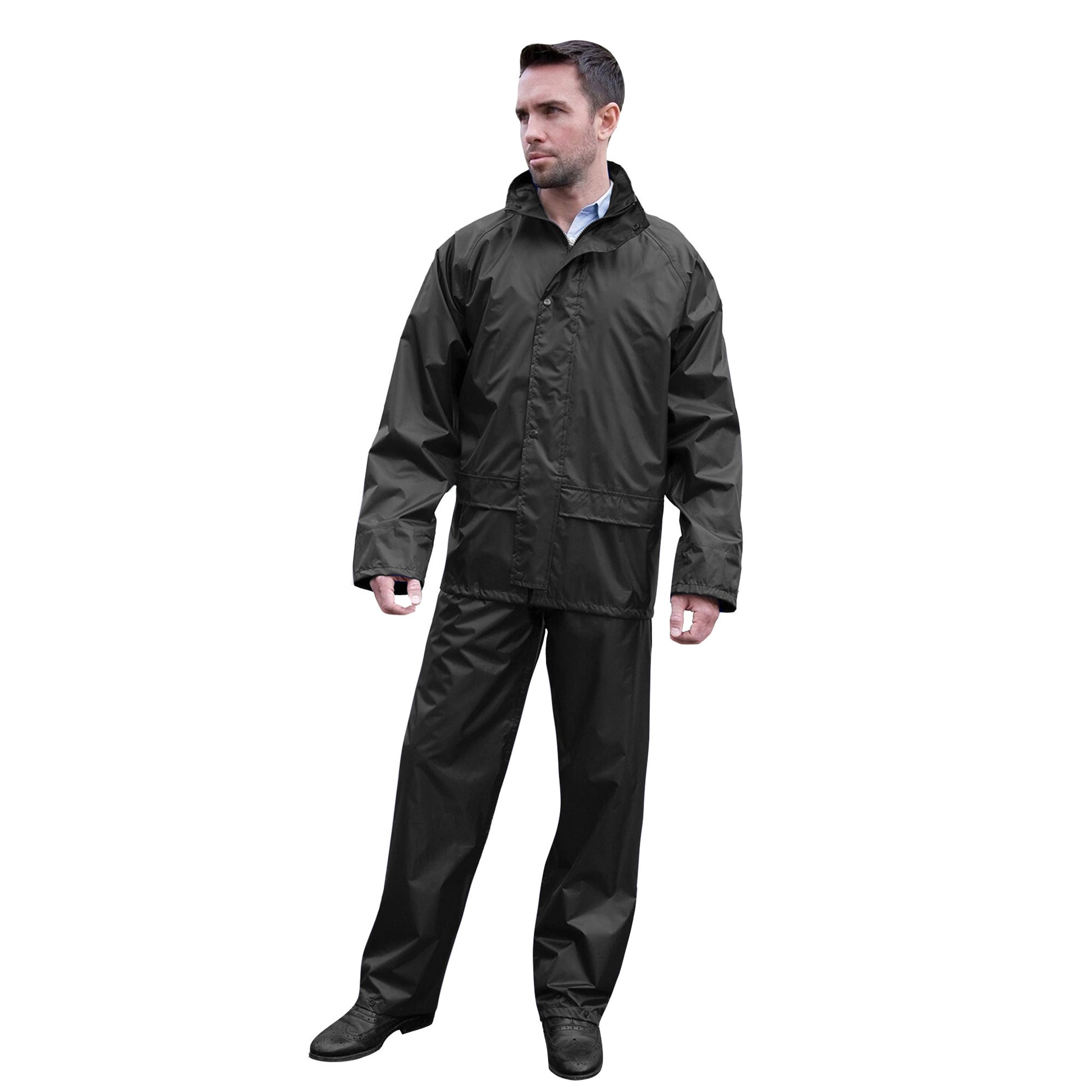 Black - Side - Result Core Unisex Adult Rain Suit