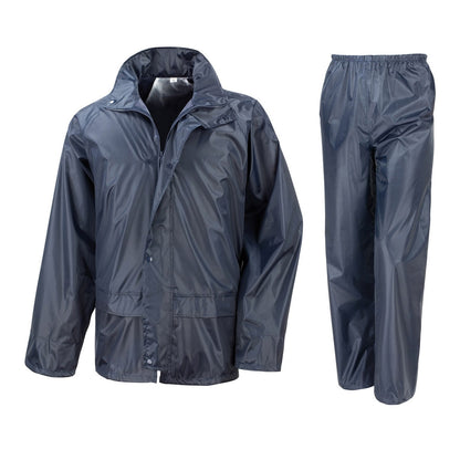 Navy - Front - Result Core Unisex Adult Rain Suit