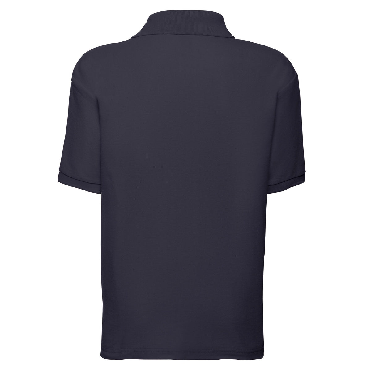 Deep Navy - Back - Fruit Of The Loom Childrens-Kids 65-35 Plain Pique Polo Shirt