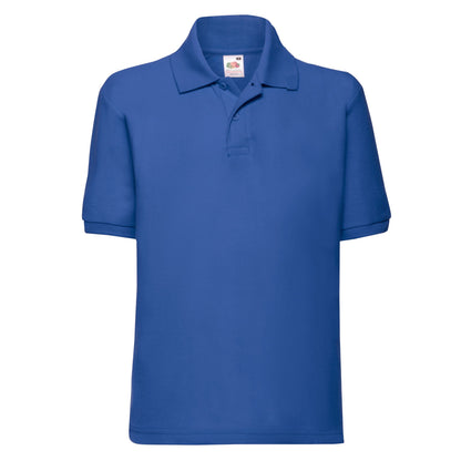 Royal Blue - Front - Fruit Of The Loom Childrens-Kids 65-35 Plain Pique Polo Shirt