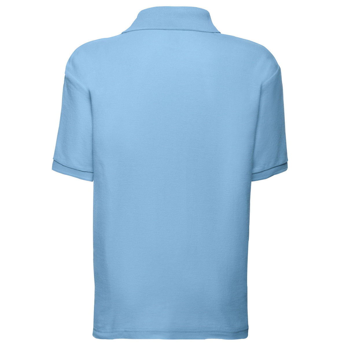 Sky Blue - Back - Fruit Of The Loom Childrens-Kids 65-35 Plain Pique Polo Shirt
