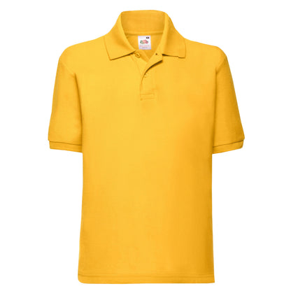 Sunflower - Front - Fruit of the Loom Childrens-Kids 65-35 Plain Pique Polo Shirt