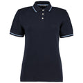Navy-Light Blue - Front - Kustom Kit Womens-Ladies St Mellion Polo Shirt