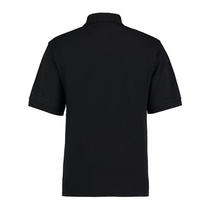 Black - Back - Kustom Kit Mens Chunky Superwash 60C Polo Shirt