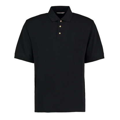 Black - Front - Kustom Kit Mens Chunky Superwash 60C Polo Shirt