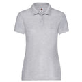 Heather Grey - Front - Fruit of the Loom Womens-Ladies Lady Fit 65-35 Polo Shirt