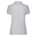 Heather Grey - Back - Fruit of the Loom Womens-Ladies Lady Fit 65-35 Polo Shirt