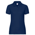 Navy - Front - Fruit of the Loom Womens-Ladies Lady Fit 65-35 Polo Shirt