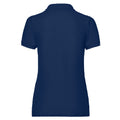 Navy - Back - Fruit of the Loom Womens-Ladies Lady Fit 65-35 Polo Shirt