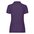 Purple - Back - Fruit of the Loom Womens-Ladies Lady Fit 65-35 Polo Shirt