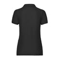 Black - Back - Fruit of the Loom Womens-Ladies Lady Fit 65-35 Polo Shirt